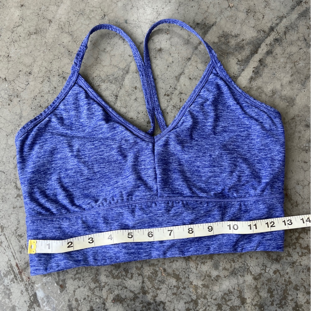 CALIA Heathered Blue Strappy Back Sports Bra Activewear Women’s Medium - Picture 6 of 10